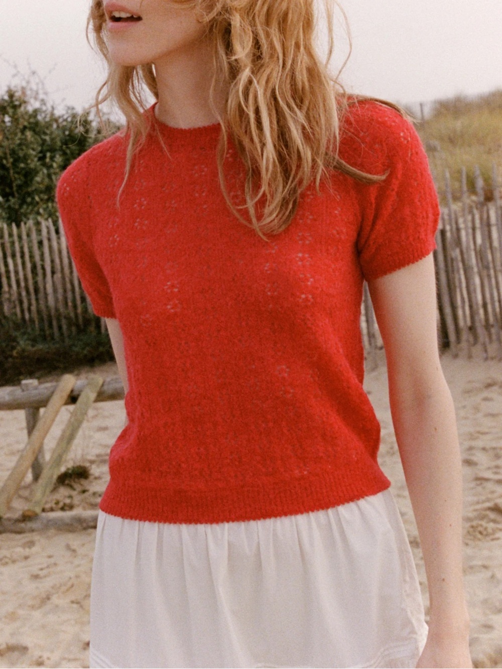 Doen Monica Sweater in Red Cherry